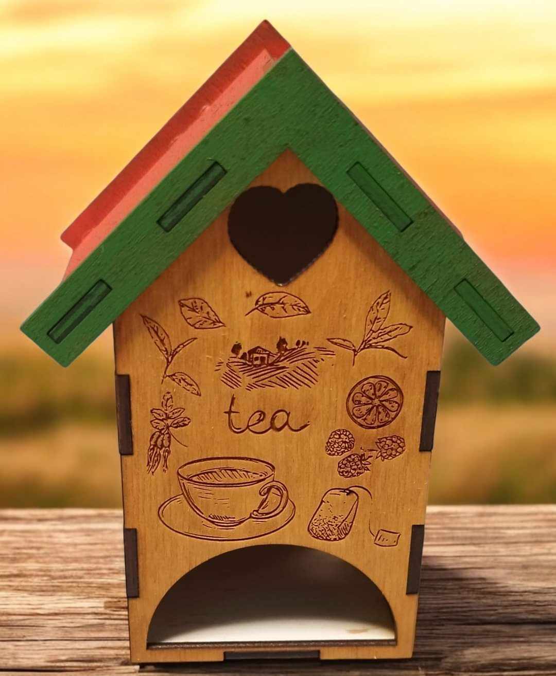 Tea tartó házikó